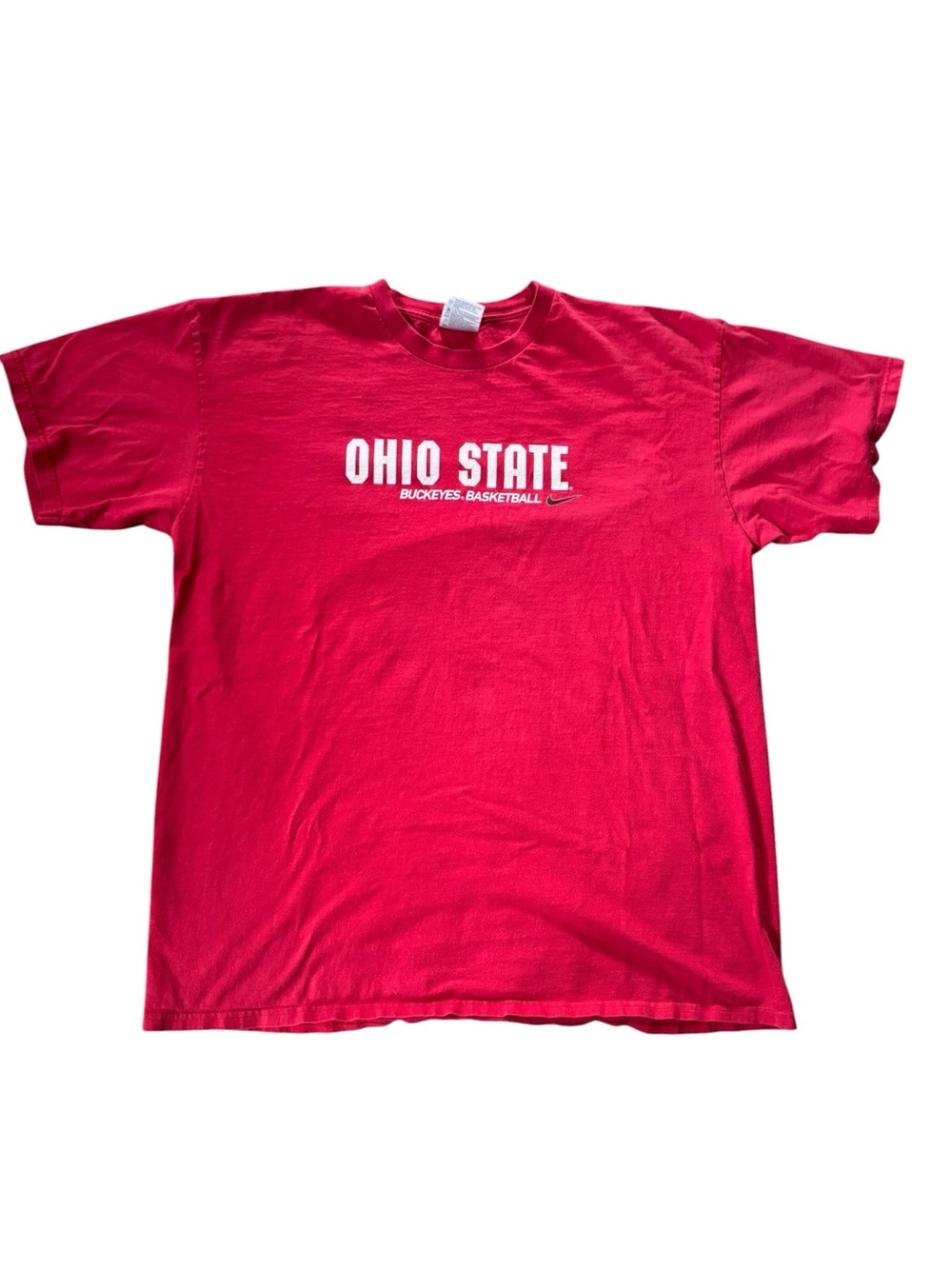 Vintage Nike Team Ohio State Buckeyes Basketball T Shirt Mens XL Red Y2K
